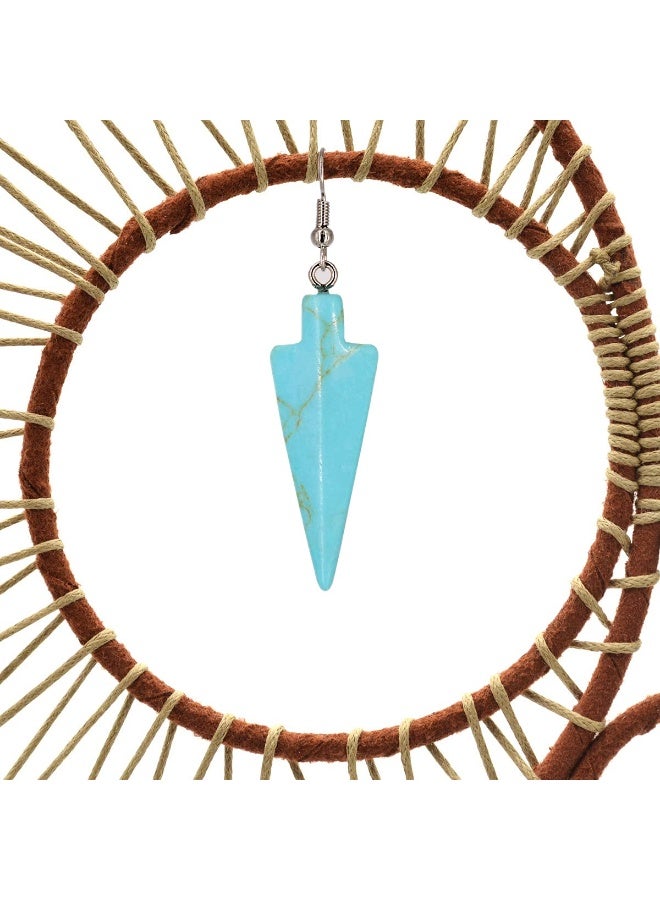 Urdeoms Large Dream Catchers for Girls Room Decor Boho Moon Dream Catcher Wall Decor Turquoise Hanging Ornament for Living Room Dorm Decor Hippie Gifts (NO.34) - Image 4