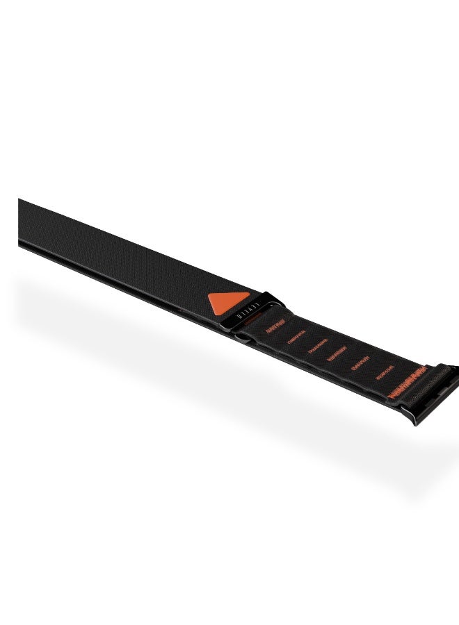 ليفيلو حزام ساعة ذكي من نايلون، حزام قابل للتعديل يناسب معظم الأحجام، مقاوم للعرق والماء، مصمم لساعة أبل سلسلة 11/10/9/8/7 - أسود - Image 4