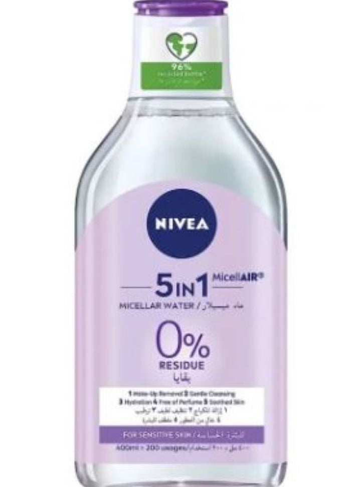 Nivea Micellar Water Makeup Remover All Skin Types, 400ml - Image 1