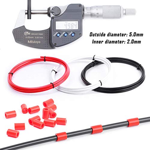 Farbetter 2500mm Bicycle Hydraulic Disc Brake Hose Complete Kit for Shimano BH59 System Included 4PCS Lever Covers, 4PCS Compression Nuts, 6PCS Protective sleeves, 5PCS Oliver and 5PCS Inserts (Black) - Image 2