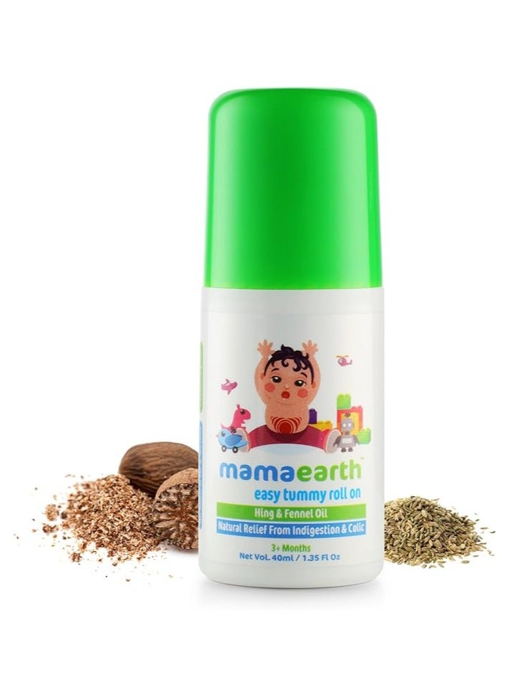 Mamaearth Easy Baby Tummy Roll On Digestion and Colic Relief With Hing And Fennel 40ml Pack Of 2 - Image 4