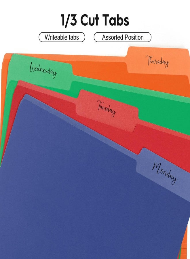 EEHZTSI 30-Pack Color File Folders, 1/3 Cut Tab, Assorted 5 Colors Letter Size Manilla Folder for School/Office/Classroom - Image 2