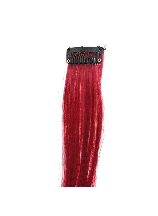 Paradise - Hair Streak Colored Extension Highlighter For Women And Girls (2Pc Wine Maroon+ 2Pc Blonde) - Image 1