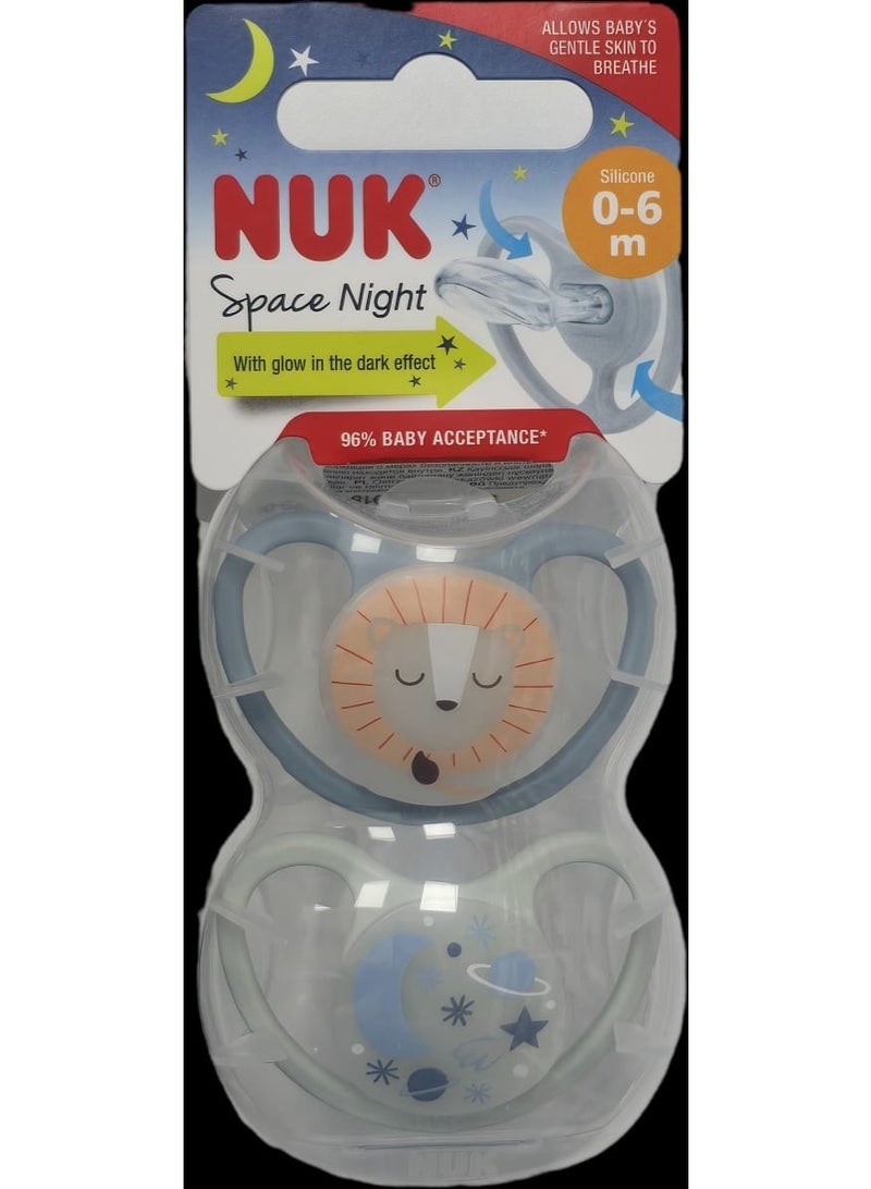 NUK Space Night Silicone 6m B