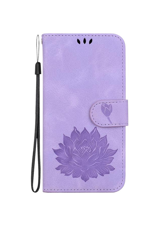 erorex Case For Motorola Moto G85 Lotus Embossed Leather Phone Case  - Image 2