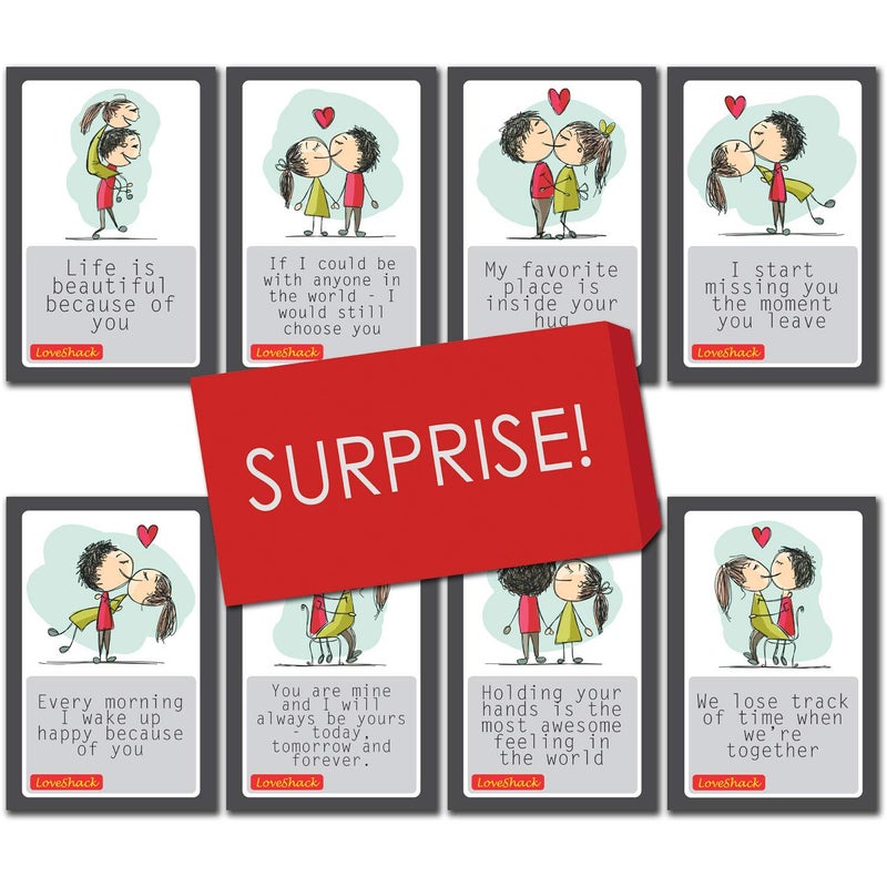 exciting Lives بطاقات حب رومانسية - هدية لعيد الحب، الذكرى السنوية، عيد الميلاد، الاعتذار، الحب، الرومانسية، العناية - لصديقة، صديق، زوج، زوجة - مجموعة من 8 بطاقات - Image 4