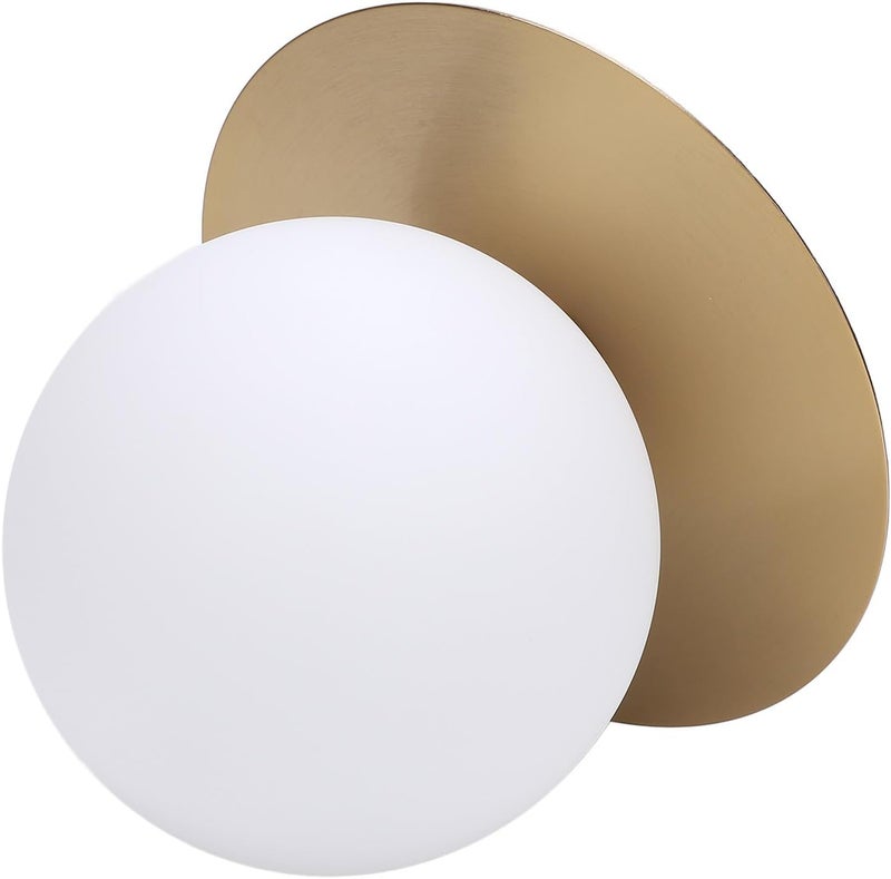 Modern Minimalist Wall Lamp, Milky White Glass Globe Sconce with G9 Bulb for Living Room, Kitchen, Bathroom, Hardwire Install, Mounting Accessories Included - Image 4