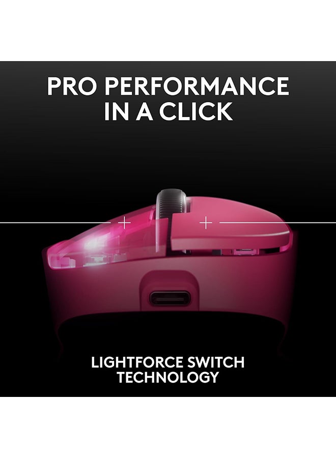 لوجيتيك ماوس الألعاب اللاسلكي G PRO X Superlight 2 DEX LIGHTSPEED، وزن 60 جرام، ماوس خفيف الوزن بمستوى احترافي مع 5 أزرار قابلة للبرمجة، شحن USB-C، مستشعر DPI 32k لجهاز الكمبيوتر/ماك - ماغنتا - Image 5