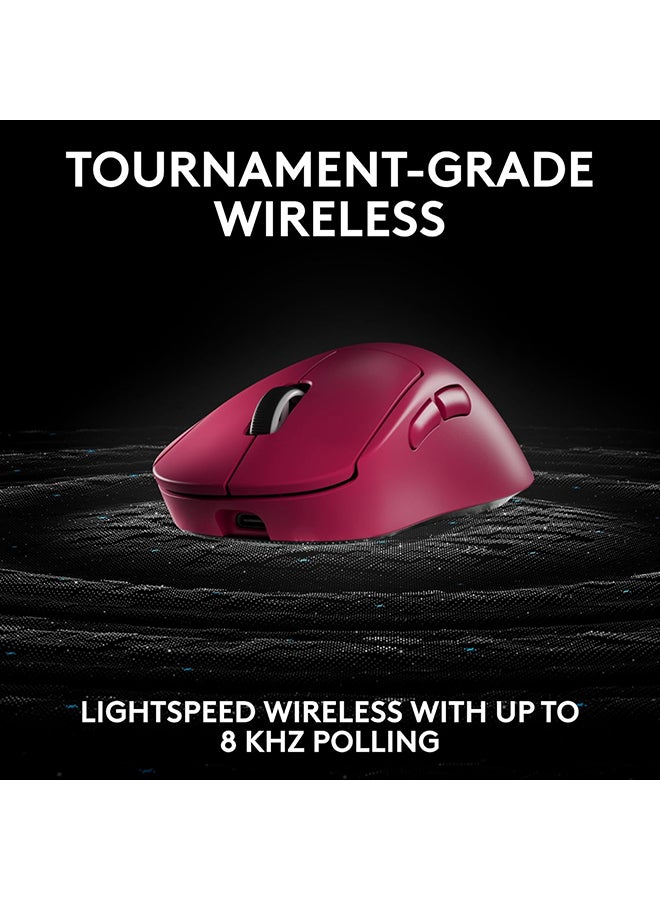 لوجيتيك ماوس الألعاب اللاسلكي G PRO X Superlight 2 DEX LIGHTSPEED، وزن 60 جرام، ماوس خفيف الوزن بمستوى احترافي مع 5 أزرار قابلة للبرمجة، شحن USB-C، مستشعر DPI 32k لجهاز الكمبيوتر/ماك - ماغنتا - Image 4
