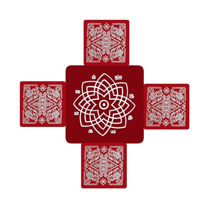 RANGOLI STICKER KOLAM STICKER TRADITIONAL ARTDESIGN PVC SELF ADHESIVE STICKER FOR POOJA ROOM HOME ENTRANCE WALL TILE FLOOR MULTICOLORS MM1PIC X S4PIC