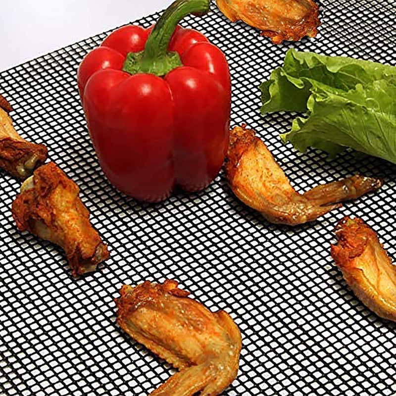 LOOCH BBQ Mesh Grill Mat Set of 5 - Heavy Duty Nonstick Mesh Grilling Mats & Barbecue Accessories - Reusable and Easy to Clean - Works on Gas, Charcoal, Electric Grill and More - 15.75 x 13 Inch - Image 5