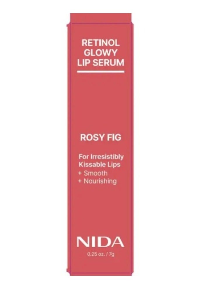 نيدا سيروم الشفاه "ريتينول غلوي" من نيدا - لون "روزي فيغ" (Rosy Fig) - 7 غرام. - Image 1