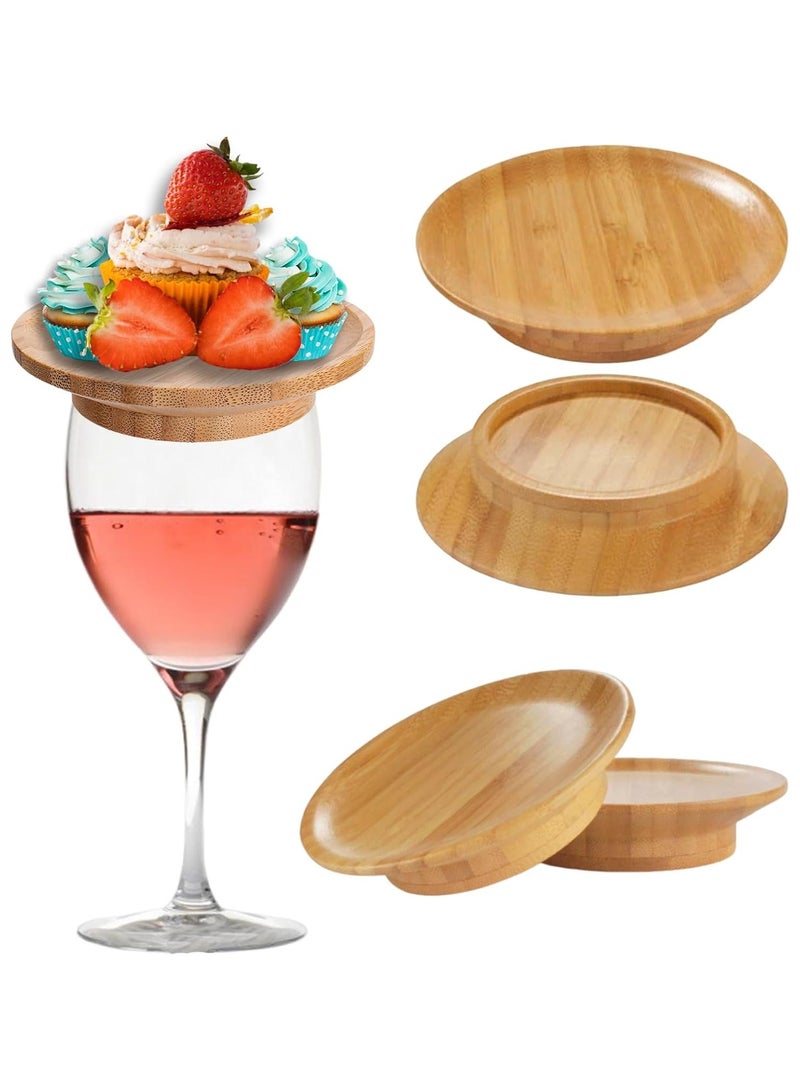 4 Pcs Charcuterie Wine Glass Topper, Keep Bugs Out and Prevent Spills, Wine Glass Topper Charcuterie Plate, Ideal Gift for Wine Enthusiasts in Elegant Gift Box - Image 4