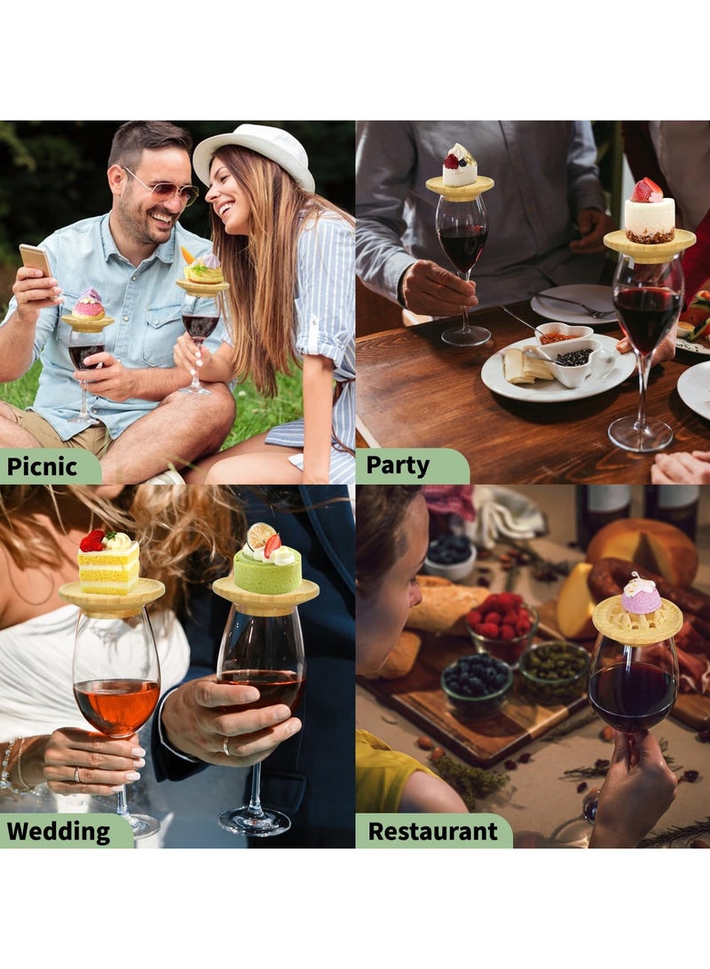 4 Pcs Charcuterie Wine Glass Topper, Keep Bugs Out and Prevent Spills, Wine Glass Topper Charcuterie Plate, Ideal Gift for Wine Enthusiasts in Elegant Gift Box - Image 3