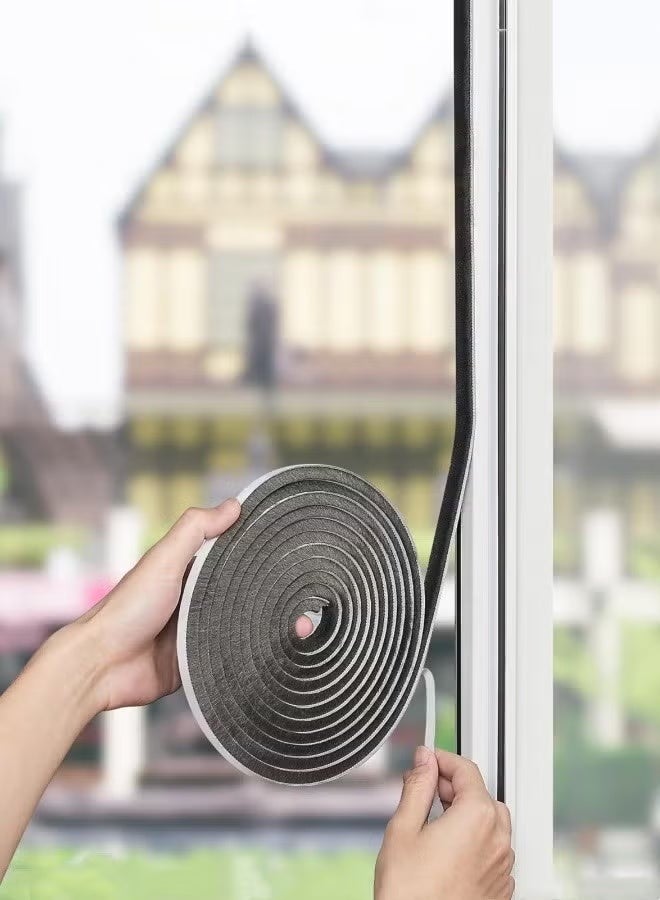Comysubao 9*5mm Grey Self-Adhesive Weather Seal, Draft Stopper & Noise Blocker for Doors, Windows, Patio & Cabinet - Image 4