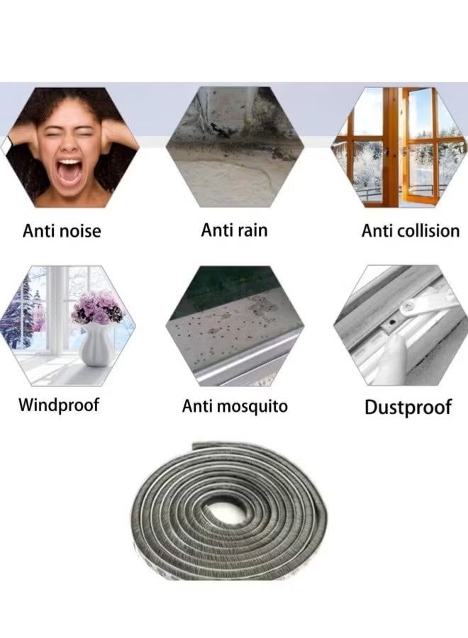 Comysubao 9*5mm Grey Self-Adhesive Weather Seal, Draft Stopper & Noise Blocker for Doors, Windows, Patio & Cabinet - Image 5