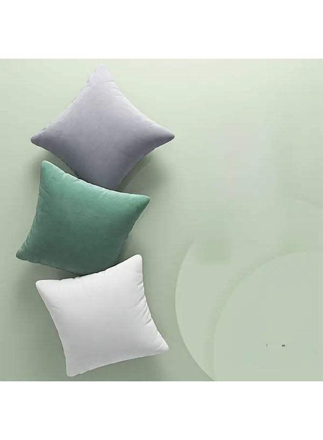 Nordic Style Plain Velvet Pillowcase 19 69x19 69 Inch White For Sofa Bedside Cushion - Image 5