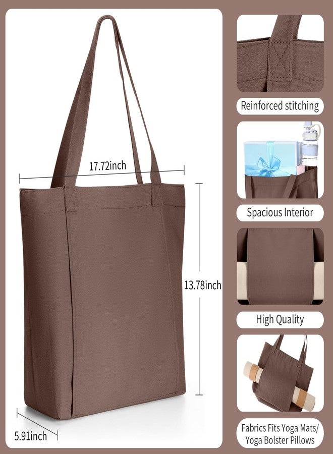 Halloscume Yoga Bag Set for Women Including Yoga Mat Tote Bag, Booty Resistance Bands, Non Slip Sports Socks Silicone Ties for Pilates Travel Workout Office Home Gym(Brown) - Image 2