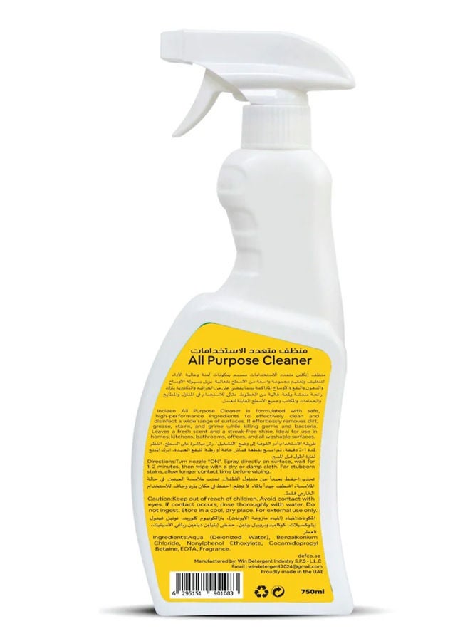 incleen All Purpose Cleaner 2x750ML - Image 2