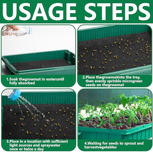Adnee 110 x 25 Inch Automatic Plant Watering Mat, 3mm Thick Self Watering Capillary Mat, Felt Plant Water Wicking Mat for Seed Sprouting Hydroponics Potted Plants - Image 4