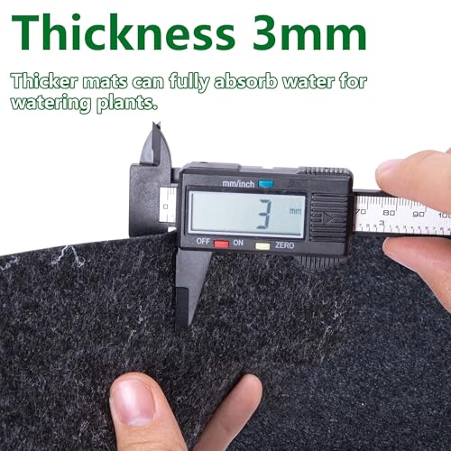 Adnee 110 x 25 Inch Automatic Plant Watering Mat, 3mm Thick Self Watering Capillary Mat, Felt Plant Water Wicking Mat for Seed Sprouting Hydroponics Potted Plants - Image 3