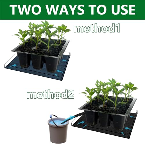 Adnee 110 x 25 Inch Automatic Plant Watering Mat, 3mm Thick Self Watering Capillary Mat, Felt Plant Water Wicking Mat for Seed Sprouting Hydroponics Potted Plants - Image 5