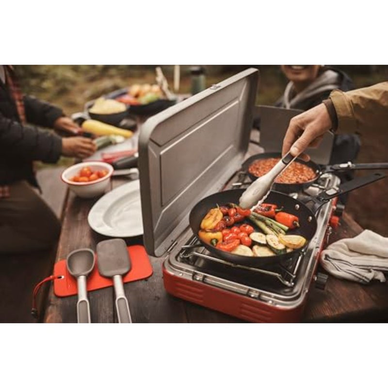 Outdoor Pre-Seasoned Carbon Steel 10" Frying Pan Skillet, Detachable Handle for Easy Storage, Indoor Use, Nonstick with Use, Induction Suitable, Oven and Broiler Safe, Browning, Grill, Sear, Saute, Black - Image 2