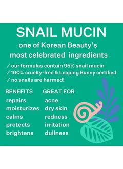 Peach Slices Snail Rescue Allinone Oil Free Face Moisturizer 95% Snail Mucin Lightweight Longlasting Hydration Siliconefree Face Cream Skin Care Clean & Crueltyfree 2.82 Oz  - Image 4