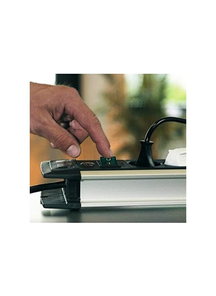 Brennenstuhl 8-Way U-Line Extension Socket with 3m Cable