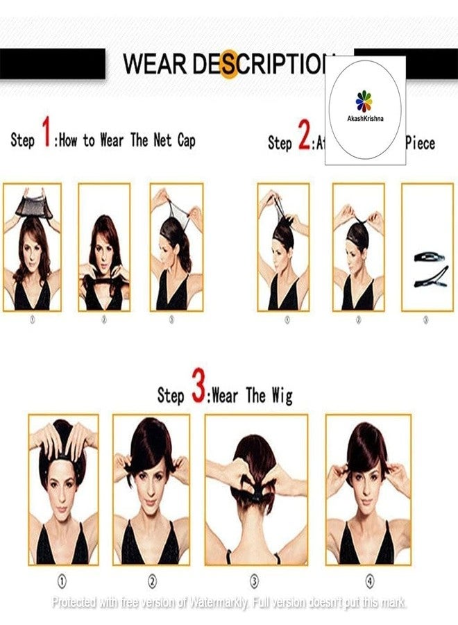 Assu 22-Inch Layered Synthetic Wig with Bangs | Heat-Resistant Glueless Fiber Hair for Women | Natural Brown Long Wig for Daily Use & Parties | Free Wig Cap - Image 3