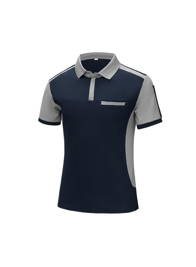 Restaurant Staff T-Shirts Short Sleeve round Neck BBQ Hot Pot Restaurant Service Uniform Breathable Men's Polo Shirt - Image 1