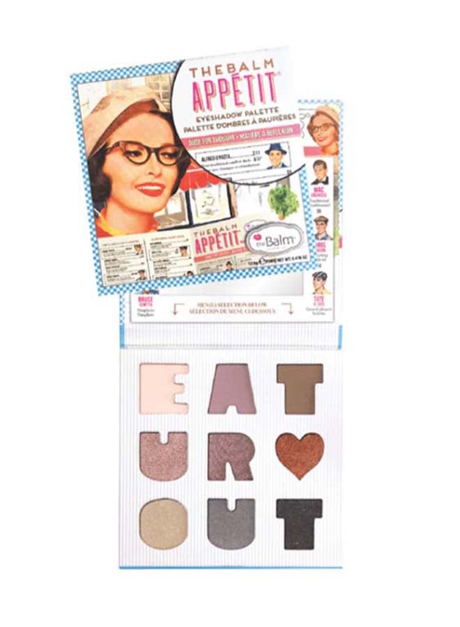 theBalm Cosmetics Appetit Eyeshadow Palette Grey Beige Brown