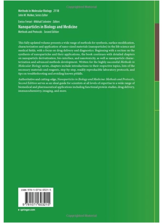 Nanoparticles in Biology and Medicine: Methods and Protocols  - Image 2