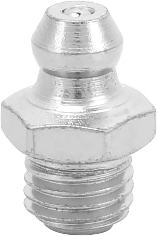 Yunseity Grease, Grease Fitting Rustresistant Grease Nozzle Nickle Plated Iron for Motorcycle for Automotive for Industrial Applications (M8 Straight) - Image 1