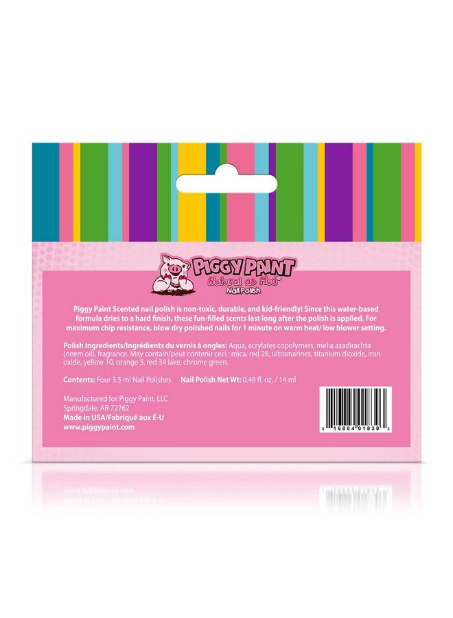 بيجي باينت طلاء أظافر للفتيات غير سام بنسبة 100% - آمن، خالٍ من المواد الكيميائية وذو رائحة منخفضة للأطفال، مجموعة 4 طلاءات معطرة - Image 3
