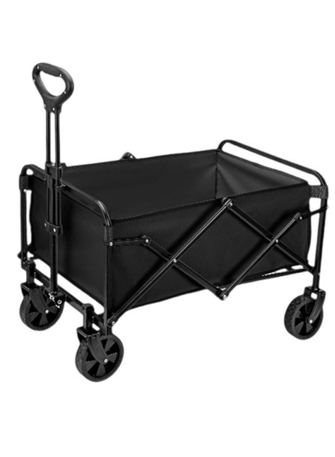 Beauenty Folding Wagon Garden Cart Folding Trolley Cart Outdoor Wagon Collapsible With Removable Fabric Festival Garden Camping Picnic Cart Supports Max 440lbs Capacity Transport Trailer - Image 1