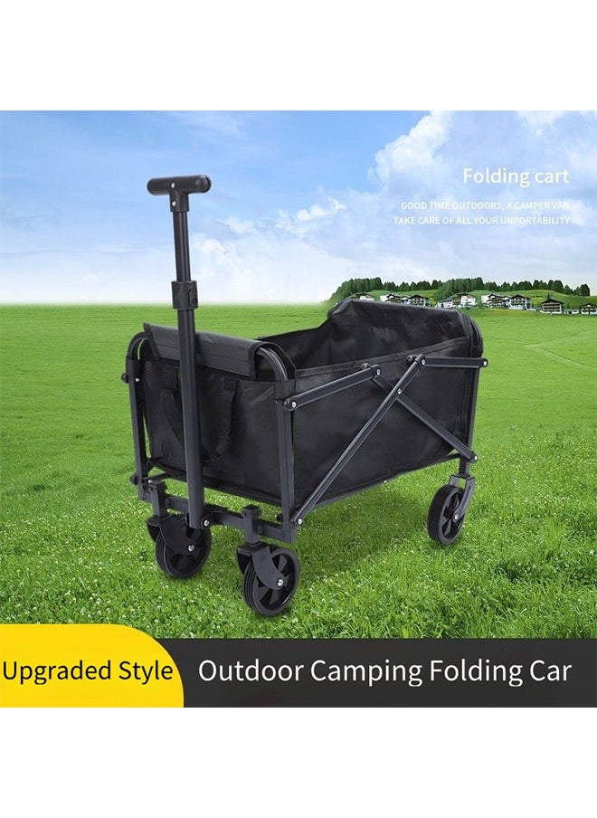 Beauenty Folding Wagon Garden Cart Folding Trolley Cart Outdoor Wagon Collapsible With Removable Fabric Festival Garden Camping Picnic Cart Supports Max 440lbs Capacity Transport Trailer  - Image 5