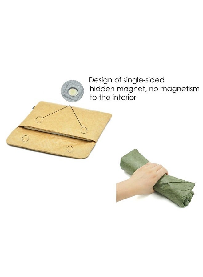The Mujen Vintage/Retro Tyvek Paper Tablet Sleeve Case, Bag for iPad, Air, Pro, Mini, Surface, Galaxy Tab, Kindle, 12inch Laptop Sleeve Scrapbooking Stickers Organizer (Brown, iPad mini) - Image 4