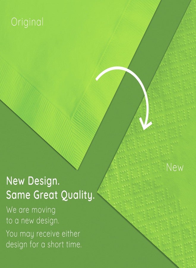 Creative Converting Touch of Color 2-Ply 50 Count Paper Lunch Napkins, Fresh Lime - 663123B - Image 5