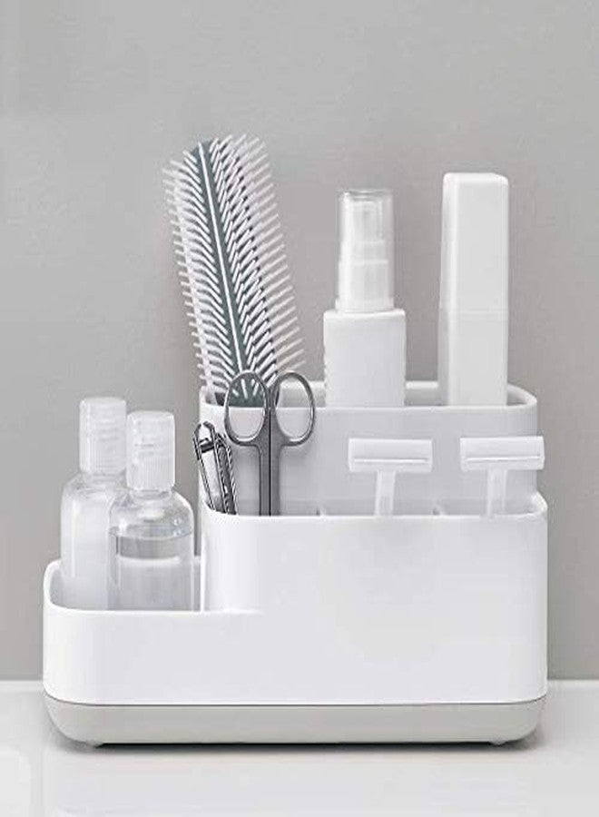 Credly Bathroom Caddy Washbasin Storage Organizer Holder for Toothbrush, Hand Wash, Moisturizer, Cosmetics, Scissors, Shaving Kit, Razor,Makeup Essential-5 Sections - Image 1