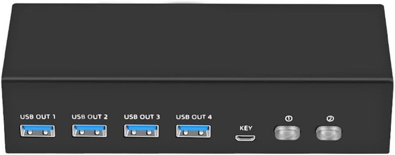8K KVM Switch 2 Monitors 2 Computers 8K 60Hz 4 USB 3.0 Ports for Keyboard Printer - Image 5