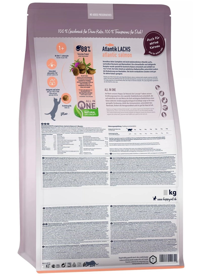 HAPPY CAT - Happy Cat Sterilized Atlantik Lachs (Atlantic Salmon) 1.3kg - Image 1