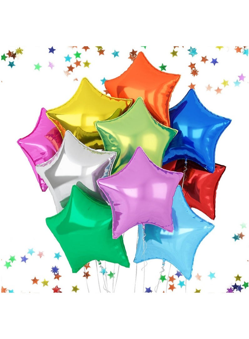 10Pcs 18-inch Five-Pointed Star Balloons For Birthday Parties and Wedding Decorations - Image 1