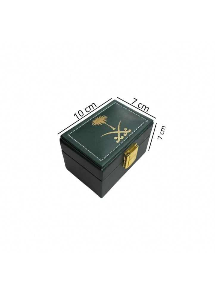 HASD-OUD Kalimantan Blue Double Super Oud - 28g Ounce in a Leather Bag with Two Swords and Palm Tree Logo - Image 2