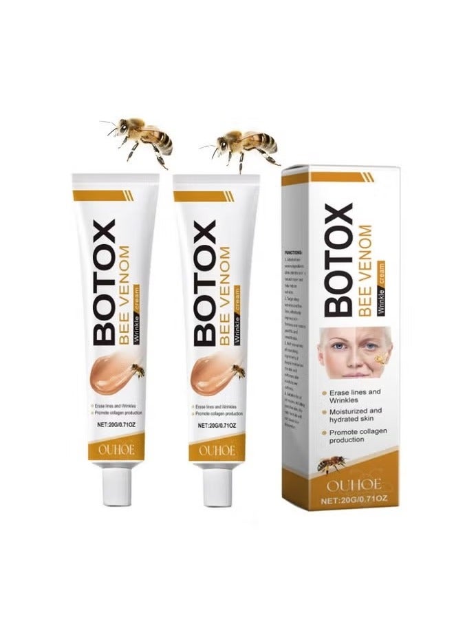 OUHOE 2PCS Botox Bee Venom Cream - Wrinkle Removal & Firming, Moisturizing, Lifting & Recovery - All Skin Types - Anti-Aging Bee Venom Cream - Image 1