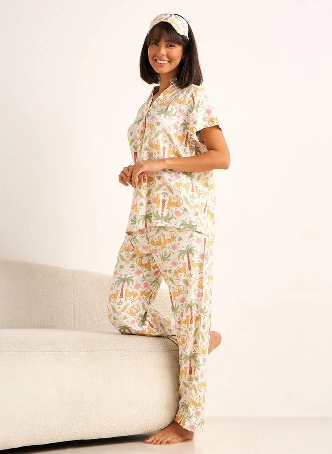 Splash FAV Pyjama Set Top & Trousers Viscose