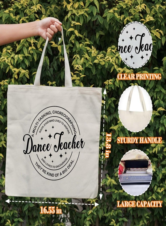 Levitatinyear Dance Teacher Canvas Tote - Definition, Appreciation Gift, Stuff Bag, Retirement Gift for Women, Shoulder Bag for Teachers -19 - Image 4