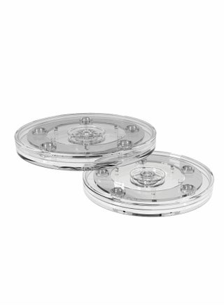 Lazy Susan Turntable Organizer for Table Kitchen Countertop Pantry Cabinet Spices Makeup TV Rotating Swivel Base Clear Acrylic Plates, 20 lb Load Capacity 2 Pack - pzsku/Z46120E4CFCD3EB831FACZ/45/_/1677902997/81014c85-0eaf-46a1-9688-1f89fb26c09c