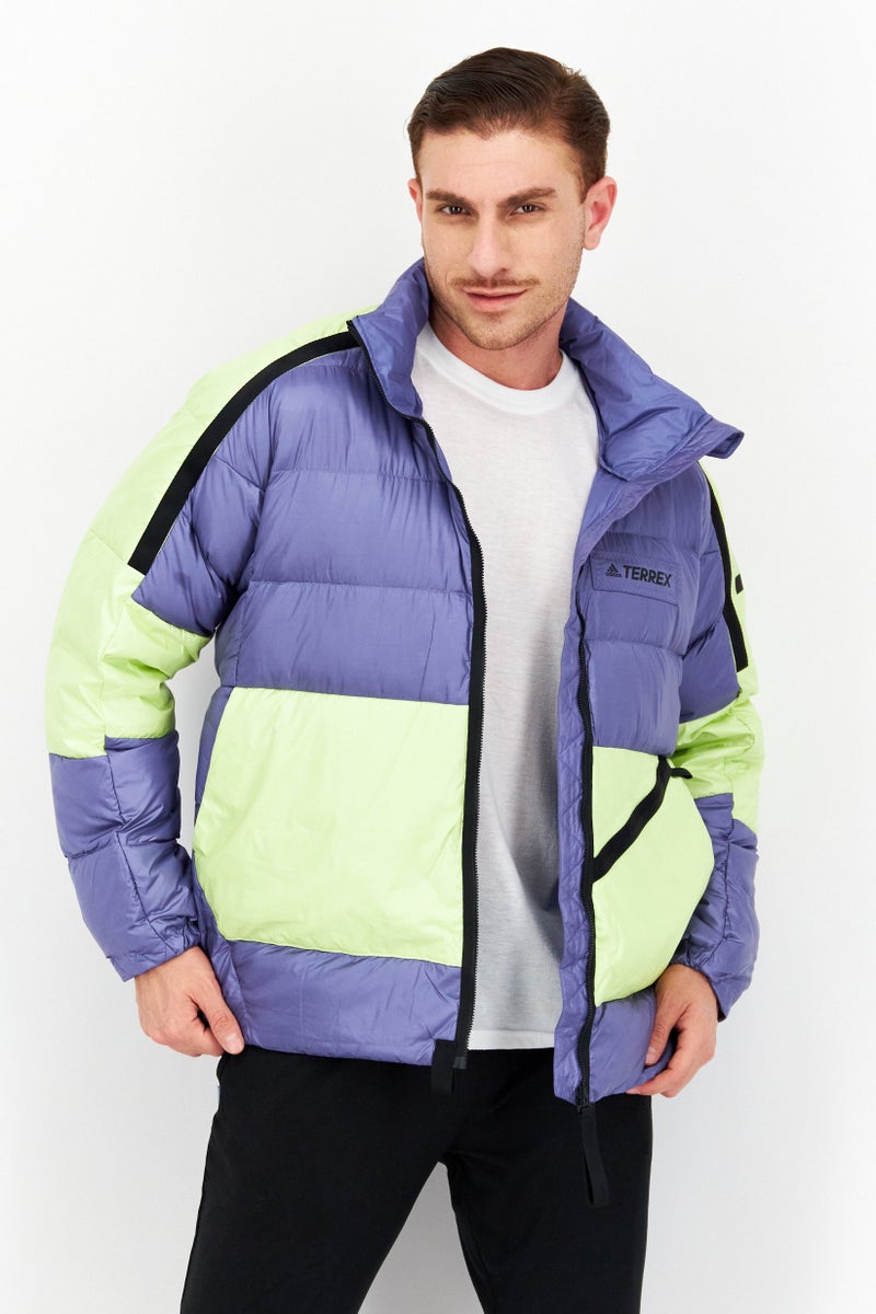 Adidas Men Sportswear Fit Long Sleeve Outdoor Jacket, Light Purple - Image 1