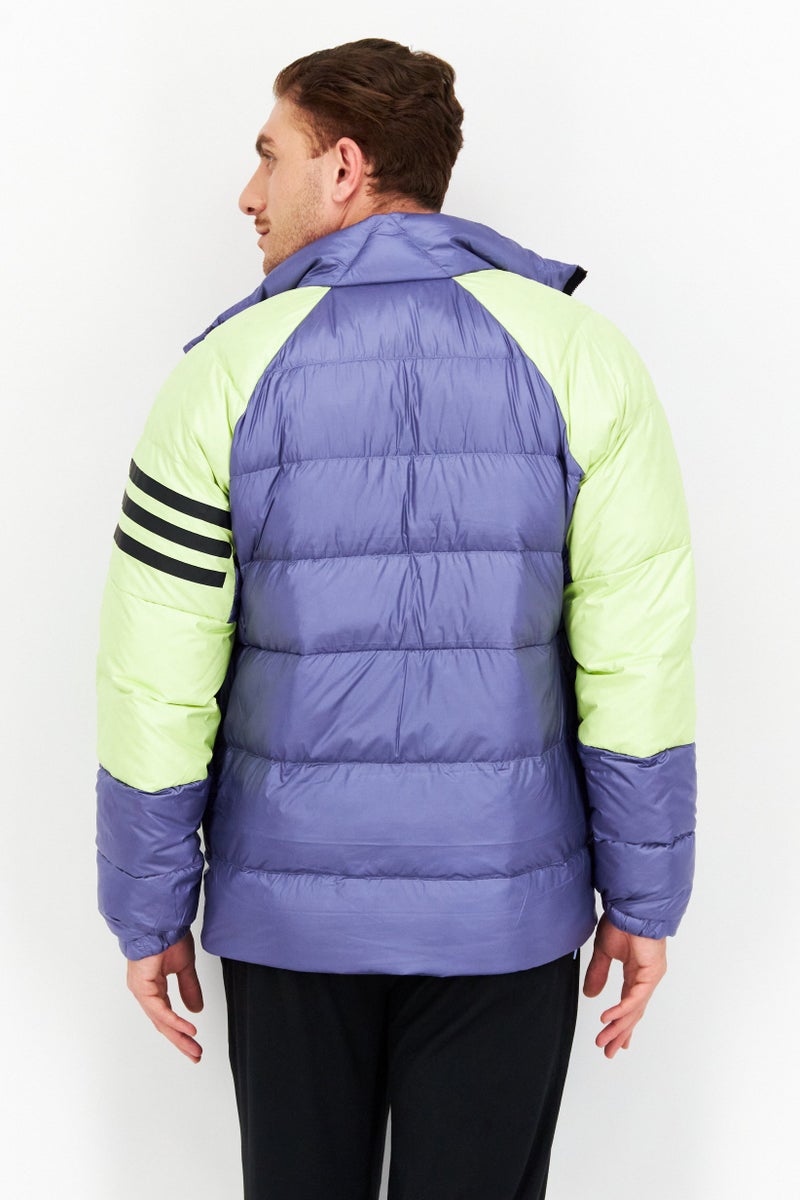 Adidas Men Sportswear Fit Long Sleeve Outdoor Jacket, Light Purple - Image 4